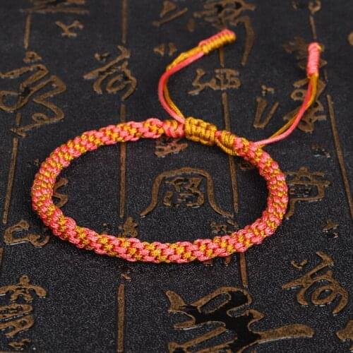 Handmade Thread Braided Bracelet Tibetan Buddha Bracelets Bangles For Ethnic Women Jewelry Gifts