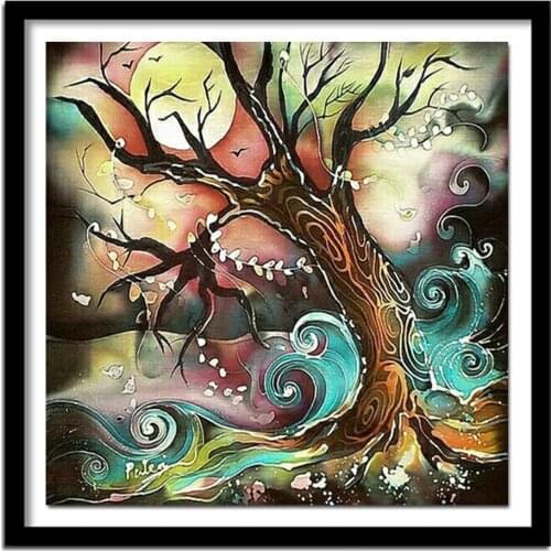 Full Square Diamond 5D DIY Diamond Painting "Big tree" Embroidery Cross Stitch Rhinestone Painting Home Decor