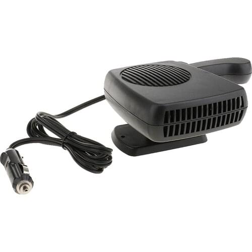 Portable Car Auto Heating Cooling Fan Wide Outlet, Car Vehicle Heater Fan Defroster Demister Winter 12V 200W, Pack of 1, Black