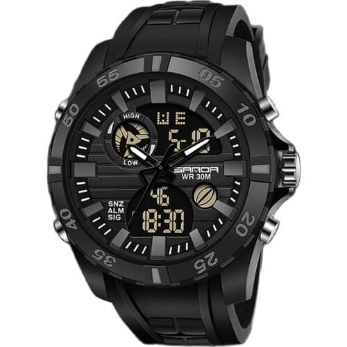 Sanda Luminous Male Electronic Watch Waterproof Fashion Sports Fall Resistant Shockproof Resin Man Digital Watches 2020 Fashion