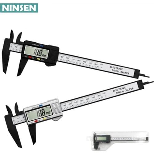 Digital Vernier Caliper 0-150mm 6 inch Electronic Carbon Fiber Ruler with LCD Plastic Gauge Micrometer Measuring Tool