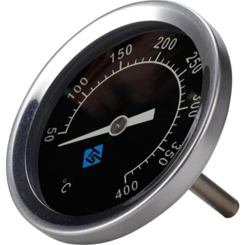 BBQ Thermometer with Night Florescent Light for Charcoal Grill Pit Smoker Analog Bimetal Hood Lid Temperature Gauge 400