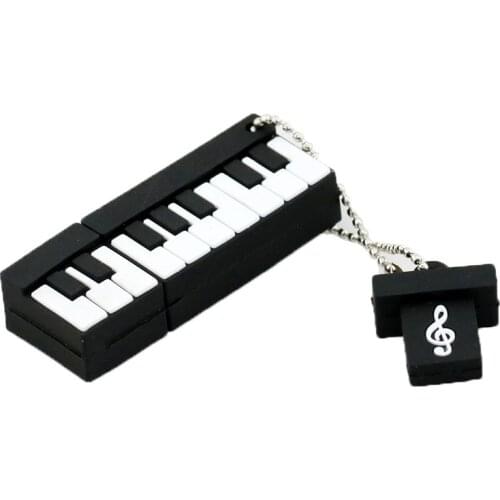 Real Capacity Pendrive 8GB 16GB 32GB 64GB 128G Silicone Piano USB Flash Drive 256GB Pen Drive Memory Stick Flash Disk with Chain