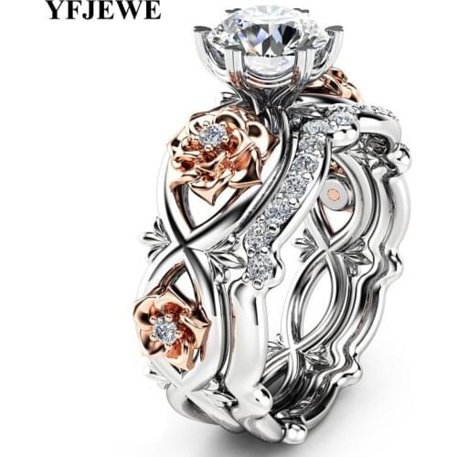 Кольца с фианитами для женщин YFJEWE China At AliExpress