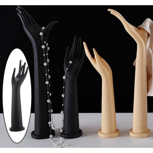 Woman Mannequin Hand Model Jewelry Display Holder for Showcase Free Stand Female Hand Figurine Jewelry Holder