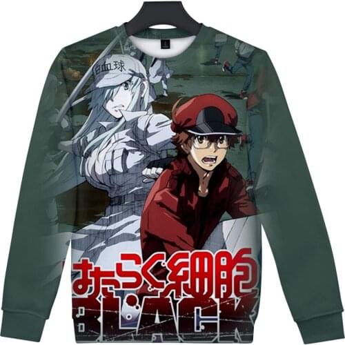 2021 New Arrival Cells at Work! 3D Print Round Neck Sweatshirt Men/Women Hip hop Personality Fashion Clothes