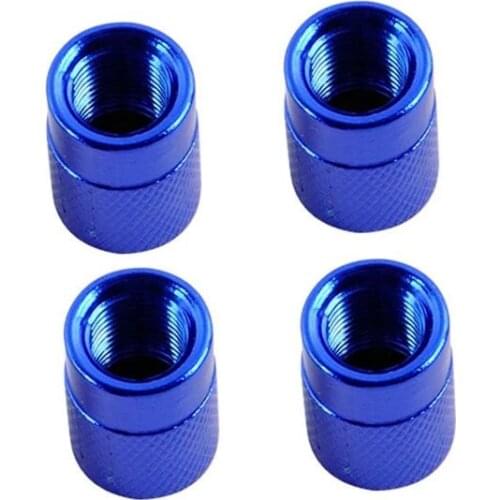 4Pcs/Lot Blue Tire Valve Stem Caps Dustproof Car Tyre Valve Covers for Auto Accessories