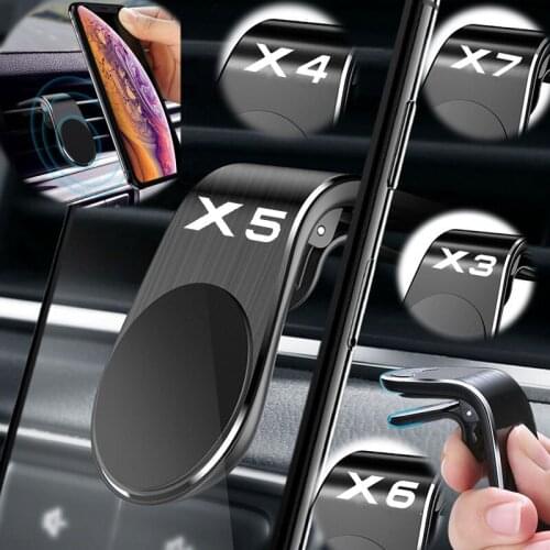 For BMW X1 X2 X3 X4 X5 X6 X7 G01 F10 F15 F16 F86 F30 F25 F26 E70 Car Phone Holder For Phone Mobile Magnetic Phone Mount Stand