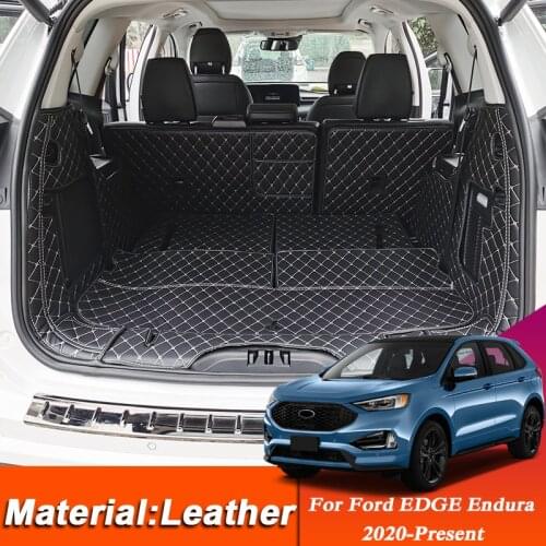 Car Styling Custom Rear Trunk Mat For Ford EDGE Endura 2020-Present Leather Waterproof Auto Cargo Liner Pad Internal Accessory