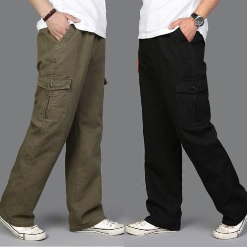 New arrival Autumn fashion male cotton casual loose straight trousers mens super large plus size XL 2XL 3XL 4XL 5XL 6XL
