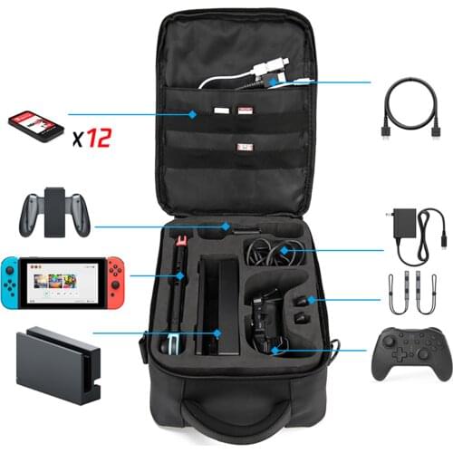 Bevigac Travel Protective Carrying Case Storage Hand Bag Backpack with Shoulder Strap for Nintendo Switch NS Nintend Accessories