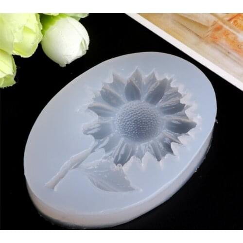 Sunflower Shape Silicone Mold Cake Jelly Chocolate Tool Decoration Baking Tackle Dried Flower Resin Decorative DIY Hand Crafts