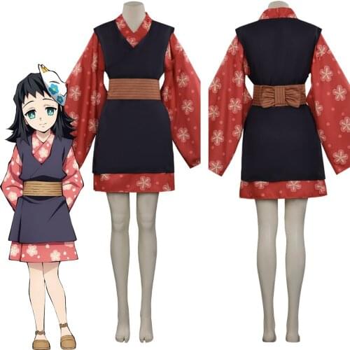 Game Demon Slayer Kimetsu no Yaiba:Hinokami Kepputan-Makomo Cosplay Costume Outfits Halloween Carnival Suit