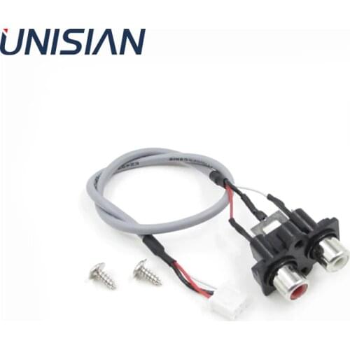 UNISIAN Audio Signal Cable 2 RCA TO XH2.54MM-3PIN Audio Input Socket 30CM Line Length Extended Sound Signal Interface For Panel