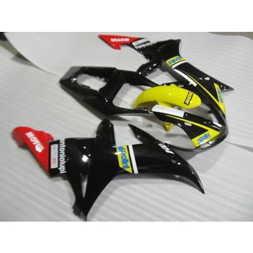 Motorcycle Fairing kit for YAMAHA YZFR1 02 03 YZF R1 2002 2003 YZF1000 yzfr1 02 03 ABS yellow black Fairings set+7gifts YE02