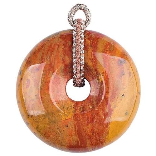 Warring States Red Natural Crystal Pendant Safety Buckle Amulet Necklace Cloud Landscape Blessing Lucky Pendants Fashion Jewelry