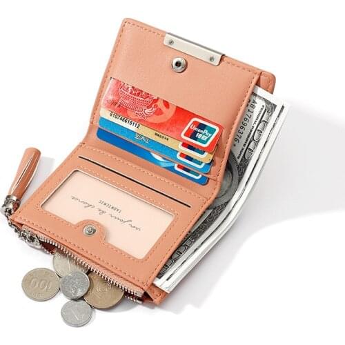 Fashion Womens Wallet Short Wallets For Women Coin Purse Zipper Clutch Wallet Ladies Card Holder Luxury Small Clutch Bag