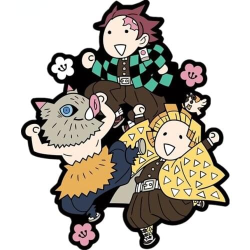 Demon Slayer Cute Funny Anime Car Sticker Decal Decor Waterproof Motorcycle Off-road Laptop Window Wall Trunk Guitar Vinyl