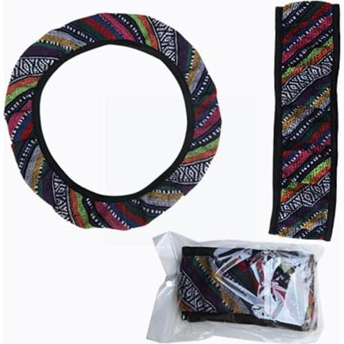 New Car Steering Wheel Sheath Ethnic Style Auto Steering-wheel Automobile Supplies Universal Linens Covers Pretty Types Eth N0Z9