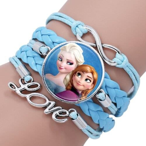 NEW 19 styles Disney princess children cartoon bracelet Frozen Elsa lovely wristand Bracelet Kids Toys For Children Christmas