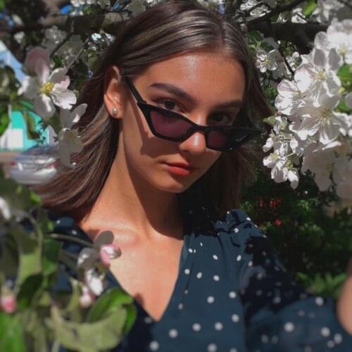 Fashion Small Square Frame Sunglasses Woman Vintage Lunette Spectacles Shades Eyewear oculos feminino Glasses Coated Sun Glasses