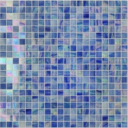 Iridescent blue glass mosaic for DIY Crafts Mosaic Making kitchen backsplash decoration