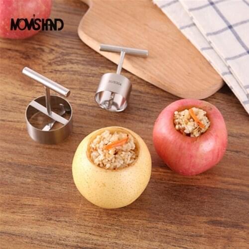 MOMS HAND Stainless Steel Easy Fruit Core Seed Remover Apple Corer Seeder Kitchen Gadgets Tools