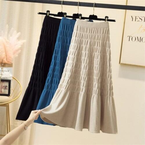 Женские вязаные юбки TOPPICK China At AliExpress