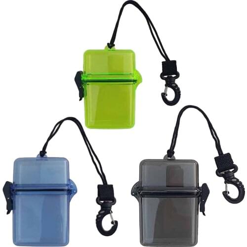 Waterproof Dry Box Container with Swivel Clip Scuba Diving Kayaking Sailing Waterproof Dry Box for Water Sports Diving