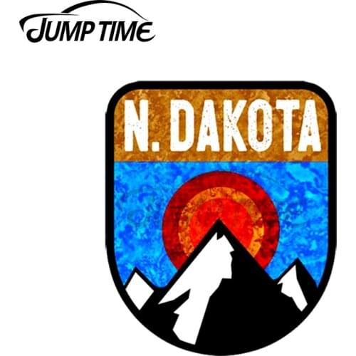 Jump Time 13 x 10.2cm For NORTH DAKOTA MOUNTAINS SUN FARGO BISMARK MINOT NATIONAL PARK FOREST Car Stickers Decal Car Wrap Decor