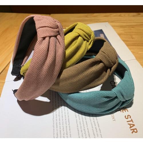 Multi Purpose Retro Style 1Pcs Cotton Cloth Nice Gift Fashion Hair Accessories for Wash Face Two Color Mixing Knotting Hair Hoop