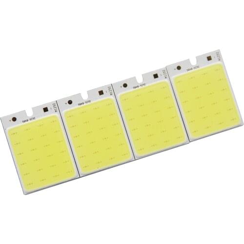 10PCS 12v 36mm 26mm hot rectangle COB Bulb 3W 6500K Pure Whihe Chip On Board Lighting Source for DIY Home Car Work Lamp