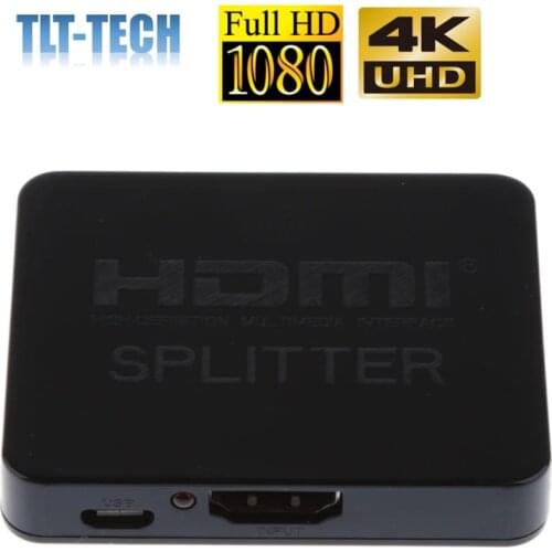 1080P 3D 4K HDMI Switcher 1x2 1 in 2 Out HDMI Distributor Splitter for PS3 Projector HDTV