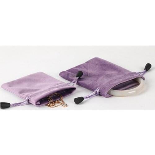 20pcs/lot 14x18cm Black/Purple/Brown/Grey/Green High Quality Soft Silk Velvet Drawstring Gift Bags & Packaging Pouches