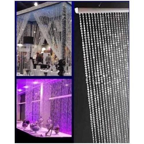 2018 new 10FT 3M Octagonal Acrylic Crystal Beads Curtains DIY Window Door Curtain Party Wedding Passage Backdrop Decoration