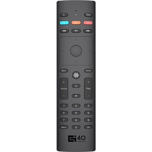 2021 G40S Air Mouse Smart Voice Control 6-Axis Gyroscope 2.4G Wireless 33 Keys IR Learning 3 Infrared Modes for Android TV Box