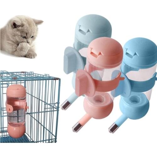 350ML Pet Waterer Cage Hanging Drinker for Dogs Automatic Cats Water Bottle Multifunction Home Hamster Dispenser Pet Water Bowl