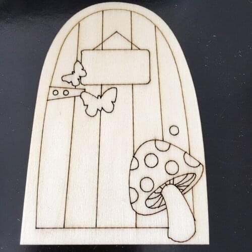 50pcs Nature Mini Fairy Garden Wooden Door Dollhouse and Plant Decoration for Christmas Wedding Decor