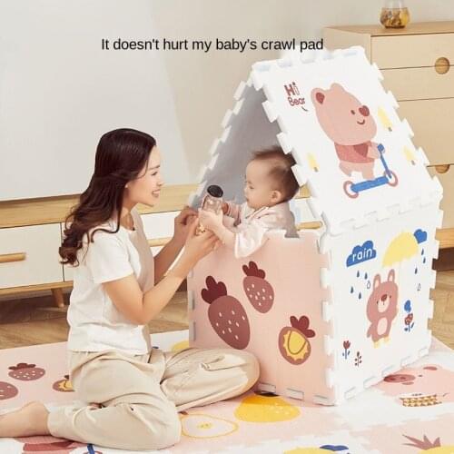 6pcs Infant Mosaic Crawl Pad Living Room Home Ground Mat Folding Game Mat Climbing Pad Soft Eco-friendly EPE Baby Crawling Mat