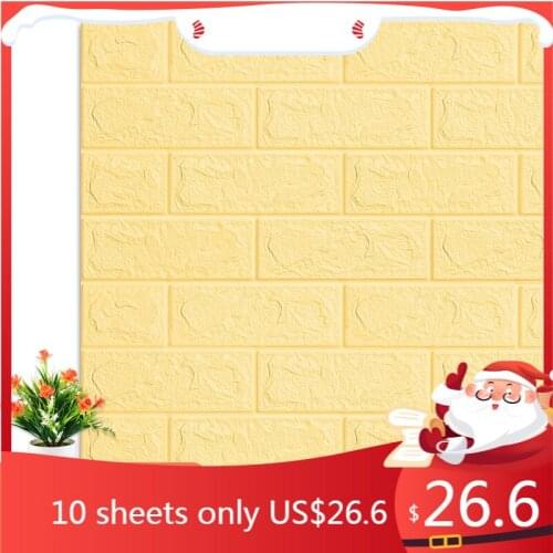 77x70cm 3D Brick Wall Stickers Panels Room Decal Stone Decoration PE Foam Wall Sticker Embossed Living Room Kids Bedroom Wallpap
