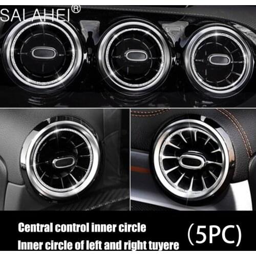 Car Air Conditioning Outlet Central Outler Decorative Diamond Ring For Mercedes Benz A Class W177 A180I A200I A220 Accessories
