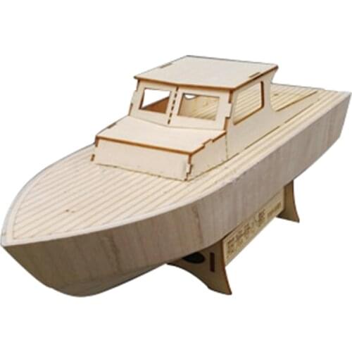 Sunshine Wooden Small Yacht Manually Assembled Ship Remote Control Boat Model Kit