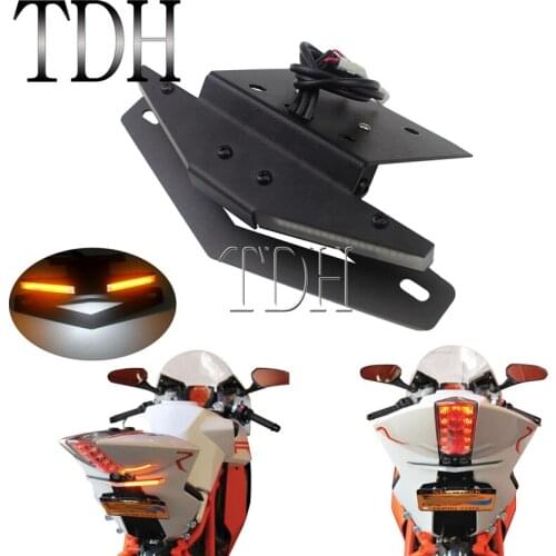 For RC390 390 2015-2019 LED Tail Tidy Fender Eliminator Kit Turn Signal Indicator Licence Plate Frame Holder Bracket