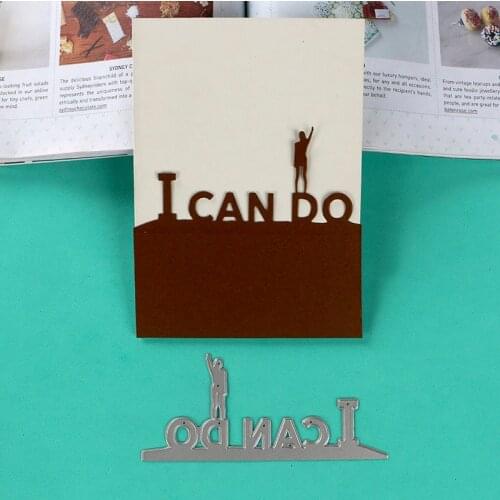 DUOFEN METAL CUTTING DIES encourage i can do cutout lace hollow embossing stencil DIY Scrapbook Paper Album 2019 new