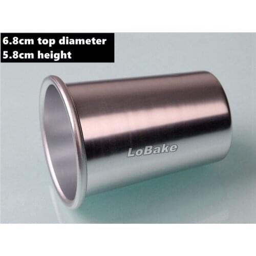 5pcs/lot) Unique 6.8 top diameter 5.8cm height cup mug shape aluminium alloy pie pan jelly pudding tarte tart mold baking