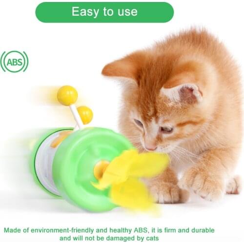Cat Fun Tumbler Feather Toy Pets Entertainment Interactive Cat Toys 360° Rotating Cat Ball Pet supplies