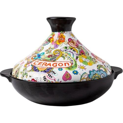 Tagine Household Ceramic Bouilli Casserole Claypot Rice Thermal Cooker Gas Open Fire and High Temperature Resistance Health
