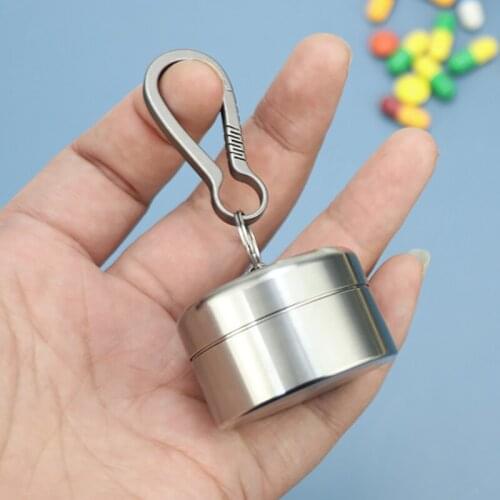 Titanium Alloy Creative Medicine Box Portable Seal Waterproof Storage Outdoor EDC Travel Medicine Bottle