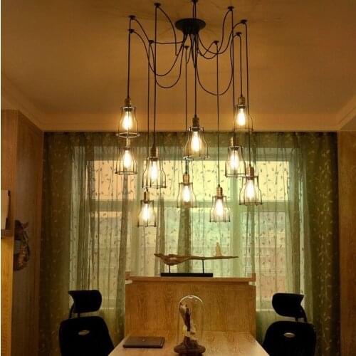 Creative Spider Diner Pendant Lights With Led Bulbs Bar / Studio Lamps With Remote Control Free Shipping pendant lights