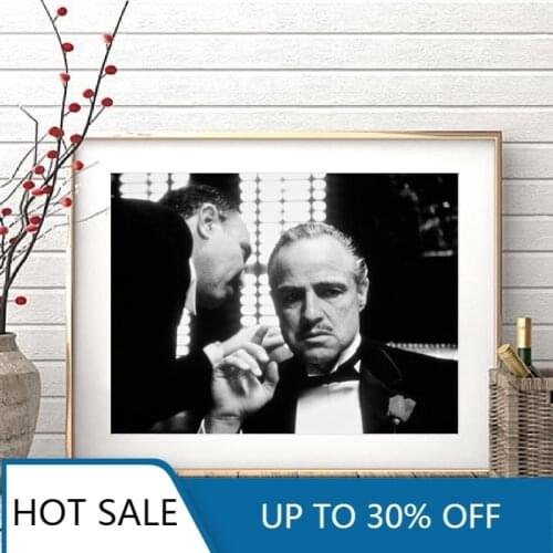 The Godfather Classic Movie Wall Art Canvas Painting Posters Prints Black and White Photography Wall Decor Home Decoration
